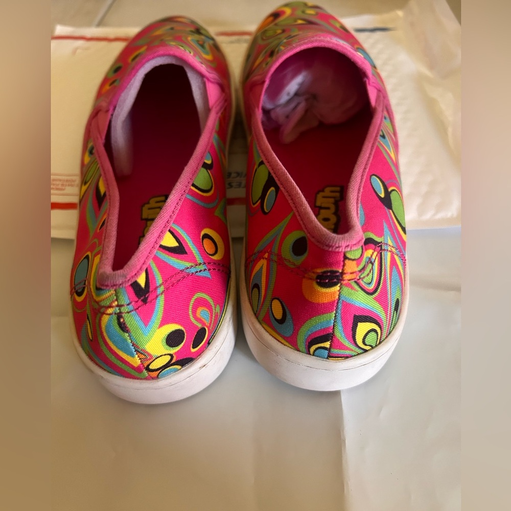Loudmouth Vienna ladies slip on multi pink sneaker - Picture 4 of 7